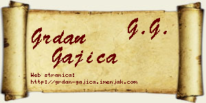 Grdan Gajica vizit kartica